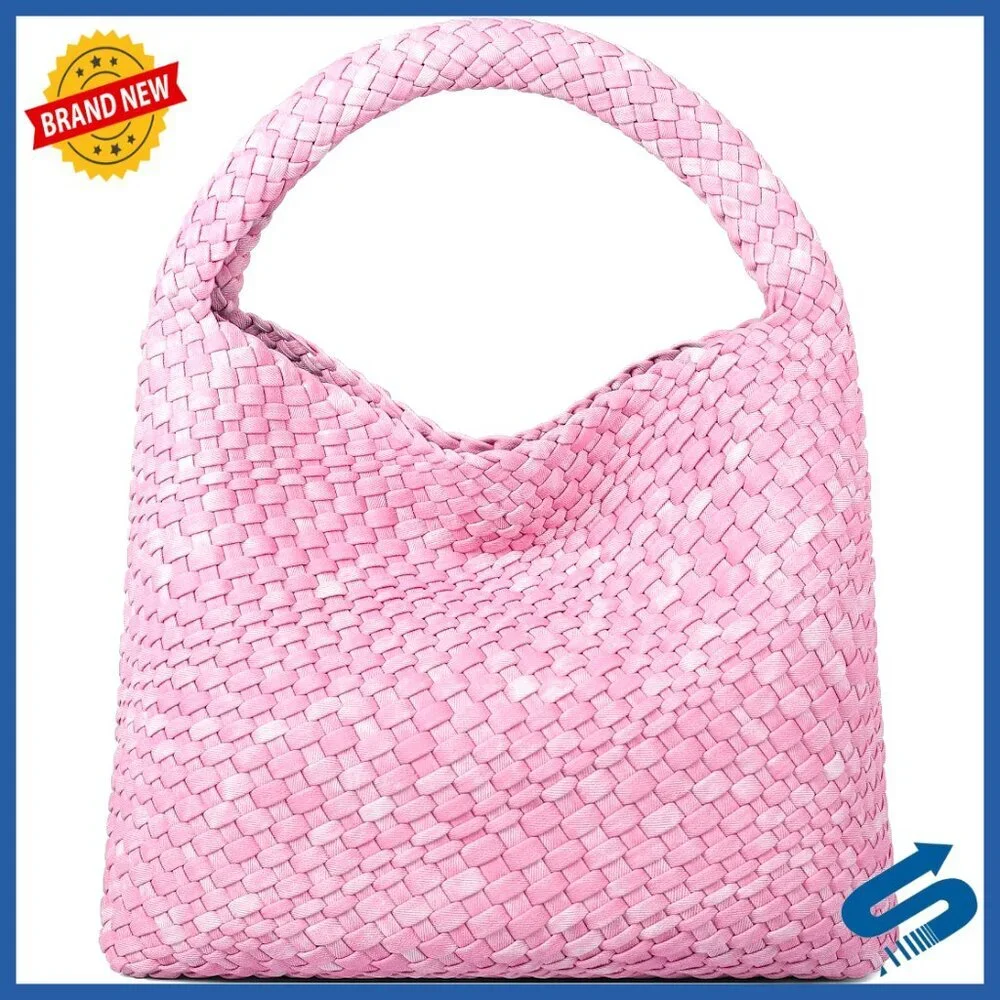 Vegan Leather Hobo Tote Shoulder Bag Top Handle Large Capacity Purse